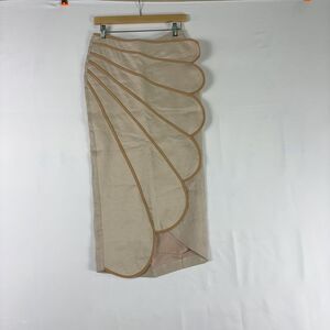 AZULU sango midi skirt in latte